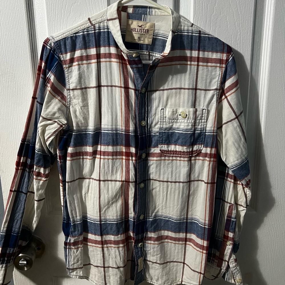 White flannel style shirt